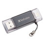 Verbatim Store 'n' Go Dual USB 3.0 Flash Drive for Apple Lightning Devices, 64 GB, Graphite View Product Image