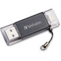 Verbatim Store 'n' Go Dual USB 3.0 Flash Drive for Apple Lightning Devices, 64 GB, Graphite (VER49301) View Product Image