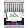 Zebra Pen Z-Grip Flight Retractable Pens - 1.2 mm Bold Pen Point - Retractable - Multi Ink - Gel-based - Assorted Plastic Barrel Product Image 