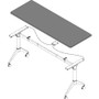 Lorell Tabletop, f/Width-adjustable Training Base, 72"x24", White (LLR62597) View Product Image