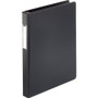Business Source Round Ring Binder,w/Label Holder,1" Cap.,11"x8-1/2",BK (BSN28559) View Product Image