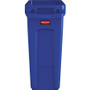 Rubbermaid Commercial Products Recycling Container, Plastic, Venting, 16 Gal, 4/CT, Blue (RCP1971257CT) View Product Image
