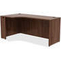 Lorell Left Corner Credenza, 66"x36"x29-1/2", Walnut (LLR34394) View Product Image