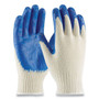 PIP Seamless Knit Cotton/Polyester Gloves, Regular Grade, Large, Natural/Blue, 12 Pairs View Product Image