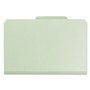 Smead Recycled Pressboard Folders, Two SafeSHIELD Coated Fasteners, 2/5-Cut: R of C, 2" Expansion, Legal Size, Gray-Green, 25/Box View Product Image
