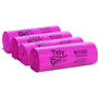 Tidy Girl Feminine Hygiene Sanitary Disposal Bags, 4" x 4" x 10", Pink/Black, 150 Bags/Roll, 4 Rolls/Carton View Product Image