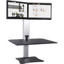 Victor High Rise Electric Dual Monitor Standing Desk Workstation, 28" x 23" x 20.25", Black/Aluminum (VCTDC450) View Product Image