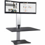 Victor High Rise Electric Dual Monitor Height Adjustable Standing Desk Workstation - Up to 25" Screen Support - 25 lb Load Capacity - 20" Height x 28" Width x 23" Depth - Desktop, Tabletop - Wood, Steel, Aluminum Product Image 