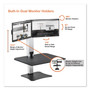 Victor High Rise Electric Dual Monitor Standing Desk Workstation, 28" x 23" x 20.25", Black/Aluminum View Product Image