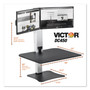 Victor High Rise Electric Dual Monitor Standing Desk Workstation, 28" x 23" x 20.25", Black/Aluminum (VCTDC450) View Product Image