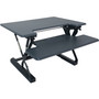 Victor High Rise Height Adjustable Standing Desk with Keyboard Tray, 31" x 31.25" x 5.25" to 20", Gray/Black (VCTDCX710G) View Product Image