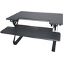 Victor High Rise Height Adjustable Standing Desk with Keyboard Tray, 31" x 31.25" x 5.25" to 20", Gray/Black View Product Image
