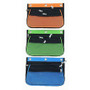 Charles Leonard Triple-pocket Pencil Pouches - 10.3" Height x 7.3" Width - Ring Binder - Green, Orange, Blue - Nylon Product Image 
