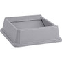 Rubbermaid Commercial Untouchable Square Swing Top - Square - Gray - (RCP266400GY) Product Image 