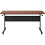 Lorell Table,Flip/Nesting,w/Modesty Panel,60"x24"x29-1/2",Cherry (LLR60762) View Product Image