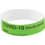 Advantus Corp. Wristbands, COVID Prescreened, 3/4"x10",100/PK,GN (AVT76097) View Product Image
