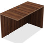 Lorell Chateau Series Return - 29.5" Height x 24" Width x 42" Depth x 1.5" Thickness - Reeded Edge - Finish: Walnut Laminate Product Image 