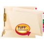 Smead TUFF Laminated Fastener Folders with Reinforced Tab, 0.75" Expansion, 2 Fasteners, Letter Size, Manila Exterior, 50/Box View Product Image