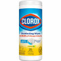 Clorox Disinfecting Cleaning Wipes - Ready-To-Use - Crisp Lemon Scent - Anti-bacterial, Textured, Bleach-free - Yellow - 35/Tub - (CLO01594BD) Product Image 