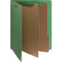 Nature Saver Classification Folders, End Tab, Ltr, 2-Div, 10/BX, Green (NATSP17373) View Product Image