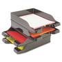 deflecto Docutray Multi-Directional Stacking Tray Set, 2 Sections, Letter to Legal Size Files, 10.13" x 13.63" x 2.5", Black, 2/Pack View Product Image