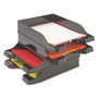 deflecto Docutray Multi-Directional Stacking Tray Set, 2 Sections, Letter to Legal Size Files, 10.13" x 13.63" x 2.5", Black, 2/Pack View Product Image