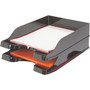 deflecto Docutray Multi-Directional Stacking Tray Set, 2 Sections, Letter to Legal Size Files, 10.13" x 13.63" x 2.5", Black, 2/Pack View Product Image
