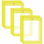 C-Line Neon Colored Stitched Shop Ticket Holders - Support 9" x 12" Media - Vinyl - Clear, Neon Yellow - Sturdy Product Image 