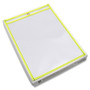 C-Line Shop Ticket Holder, 9"x12", Metal Eyelet, Neon Yellow (CLI43916) View Product Image