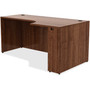 Lorell Right Corner Credenza, 66"x36"x24"x29-1/2", Walnut (LLR34396) View Product Image