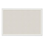 U Brands Linen Bulletin Board with Decor Frame, 30 x 20, Tan Surface, White Wood Frame (UBR2074U0001) View Product Image