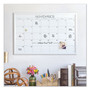 U Brands Magnetic Dry Erase Calendar with Decor Frame, One Month, 30 x 20, White Surface, White Wood Frame (UBR2075U0001) View Product Image