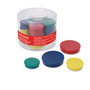 Universal High-Intensity Assorted Magnets, Circles, Assorted Colors, 0.75", 1.25" and 1.5" Diameters, 30/Pack View Product Image