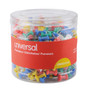 Universal Colored Push Pins, Plastic, Assorted, 0.38", 400/Pack (UNV31314) View Product Image