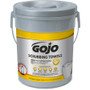 GOJO Scrubbing Towels, Hand Cleaning, 2-Ply, 10.5 x 12, Silver/Yellow, 72/Bucket, 6/Carton (GOJ639606) View Product Image