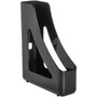 Deflecto AntiMicrobial Magazine File - Black - Polystyrene Product Image 