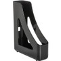 Deflecto AntiMicrobial Magazine File - Black - Polystyrene Product Image 