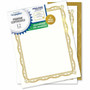 Geographics Premium Certificates with Gold Seals - 65 lb Basis Weight - 11" Width - Inkjet Compatible - Gold, Assorted, Multicolor with Gold Border - Card Stock, Foil Product Image 