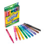 Crayola Super Clicks Retractable Markers, Assorted Bullet Tip Sizes, Assorted Colors, 10/Pack View Product Image
