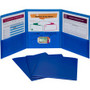C-Line Letter Pocket Folder - 8 1/2" x 11" - 3 Internal Pocket(s) - Blue Product Image 