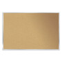 Ghent Aluminum-Frame Natural Corkboard, 96.5 x 48.5, Tan Surface, Satin Aluminum Frame, Ships in 7-10 Business Days (GHEAK48) View Product Image