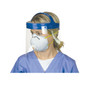 Suncast Commercial Fully Assembled Full Length Face Shield with Head Gear, 16.5 x 10.25 x 11, Clear/Blue, 16/Carton (SUAHGASSY16) View Product Image