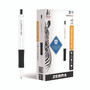 Zebra Sarasa Dry X1+ Gel Pen, Retractable, Medium 0.7 mm, Black Ink, White/Black Barrel, 12/Pack View Product Image
