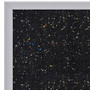 Ghent Aluminum-Frame Recycled Rubber Bulletin Boards, 120.5" x 48.5", Confetti Surface, Satin Aluminum Frame View Product Image