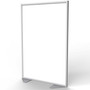 Ghent Floor Partition with Aluminum Frame, 48.06 x 2.04 x 71.86, White, Ships in 7-10 Business Days (GHEMP724820) View Product Image