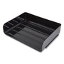 TRU RED Side-Load Stackable Plastic Document Tray, 1 Section, Letter-Size, 12.63 x 9.72 x 3.01, Black, 2/Pack View Product Image