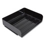 TRU RED Side-Load Stackable Plastic Document Tray, 1 Section, Letter-Size, 12.63 x 9.72 x 3.01, Black, 2/Pack (TUD24380803) View Product Image