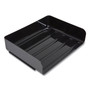 TRU RED Side-Load Stackable Plastic Document Tray, 1 Section, Letter-Size, 12.63 x 9.72 x 3.01, Black, 2/Pack View Product Image