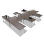 Linea Italia Trento Line Dividing Panel, Polycarbonate, 47.13w x 1.75d x 15.5h, Translucent View Product Image