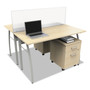 Linea Italia Trento Line Dividing Panel, Polycarbonate, 47.13w x 1.75d x 15.5h, Translucent View Product Image